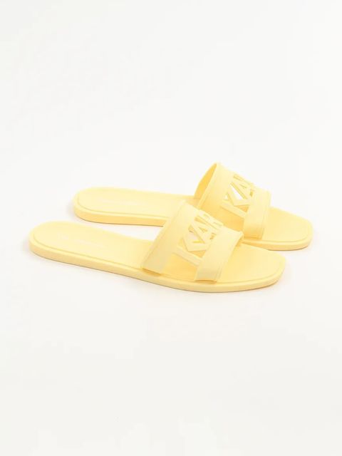 Karl Lagerfeld klapki JELLY damskie kolor żółty KL80005T