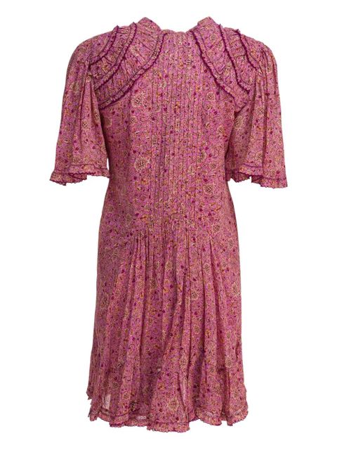 MARANT ÉTOILE Celyana pleated floral-print mini dress - Pink - zdjęcie produktu nr 2