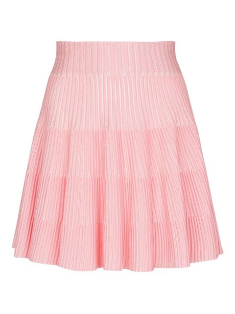 Balmain ribbed-knit skirt - Pink - zdjęcie produktu nr 1