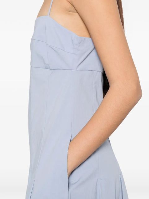 St. Agni pleated cotton dress - Blue
