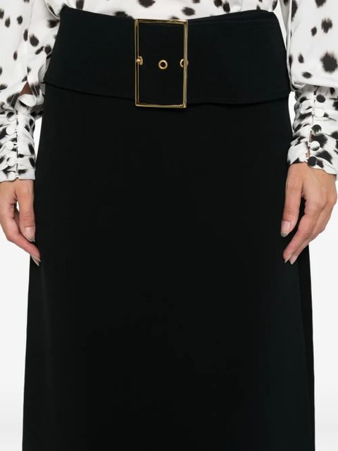 Rowen Rose buckle mini skirt - Black