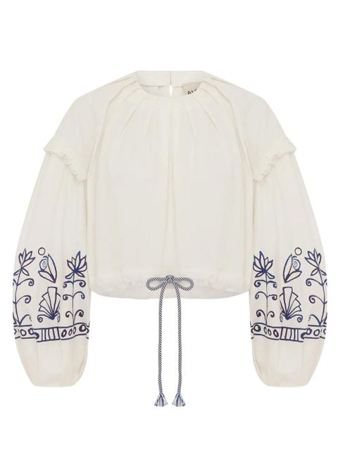 ALEMAIS Leela ruffled floral top - Neutrals - zdjęcie produktu nr 2