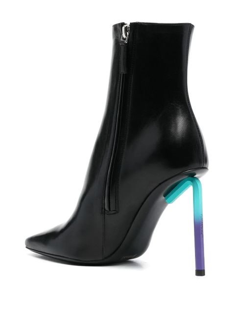 Off-White Allen 140mm leather ankle boots - Black