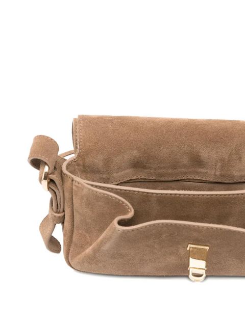 SANDRO mini fringed crossbody bag - Brown