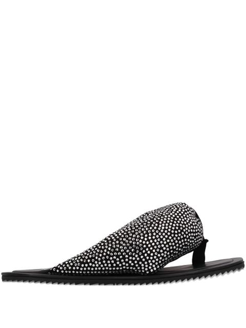 The Attico Indie Max flat sandals - Black