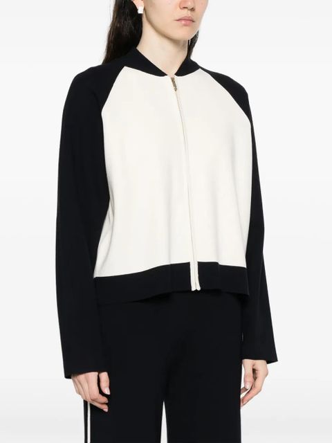 Max Mara zip-fastening cardigan - White