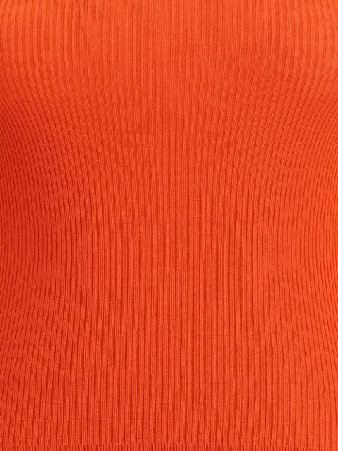 Saint Laurent ribbed-knit turtleneck sweater - Orange
