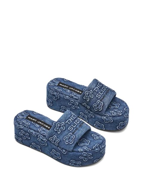 Marc Jacobs The Daisy denim platform sandals - Blue - zdjęcie produktu nr 2