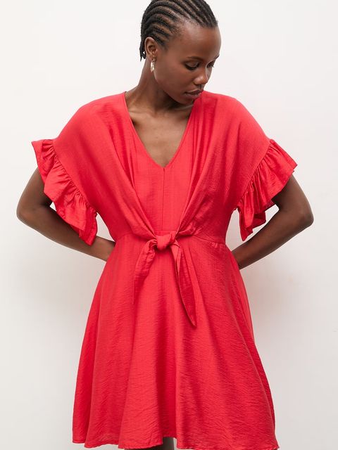 Answear.LAB sukienka letnia z lnem - zdjęcie produktu nr 1