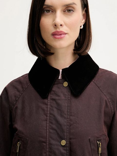 Hoss Intropia kurtka kolor bordowy przejściowa oversize 5452470