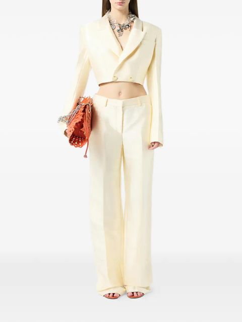 Blumarine lace crop jacket - Neutrals - zdjęcie produktu nr 2