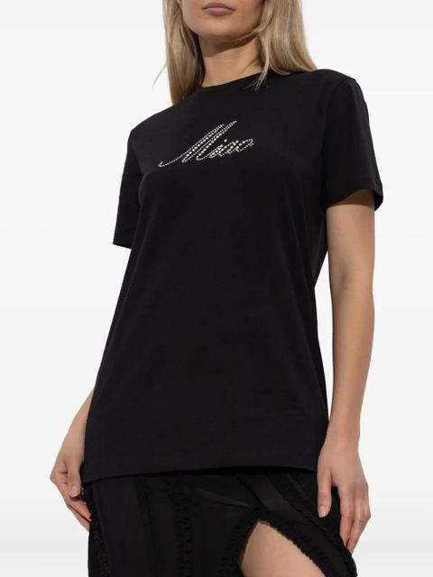 Blumarine crystal-embellished T-shirt - Black - zdjęcie produktu nr 2