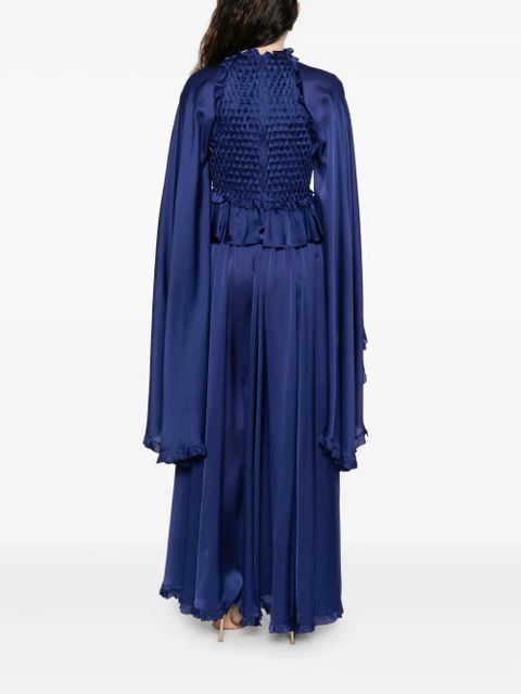 ZIMMERMANN Hypnotic smocked flutter dress - Blue