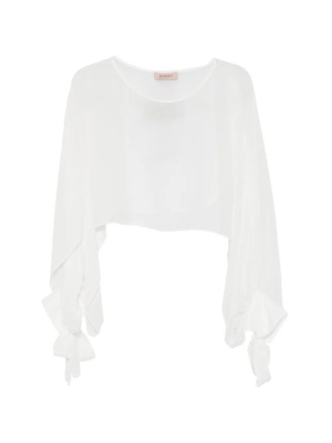 TWINSET cuffed long-sleeve blouse - White - zdjęcie produktu nr 1