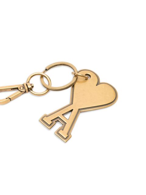 AMI Paris heart letter keyring - Gold