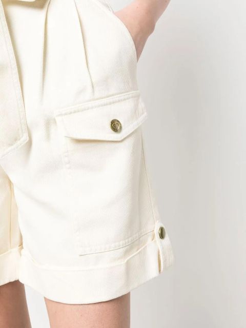 TWINSET belted cotton cargo shorts - Neutrals
