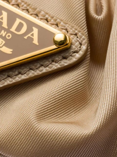 Prada triangle-logo re-nylon scrunchie - Brown - zdjęcie produktu nr 2