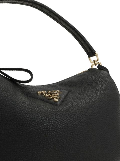 Prada grained logo tote bag - Black