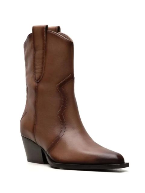 Free People Cat Nap leather cowboy boots - Brown - zdjęcie produktu nr 2