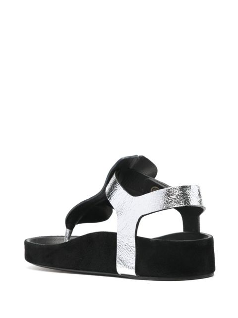 ISABEL MARANT Isela metallic sandals - Silver