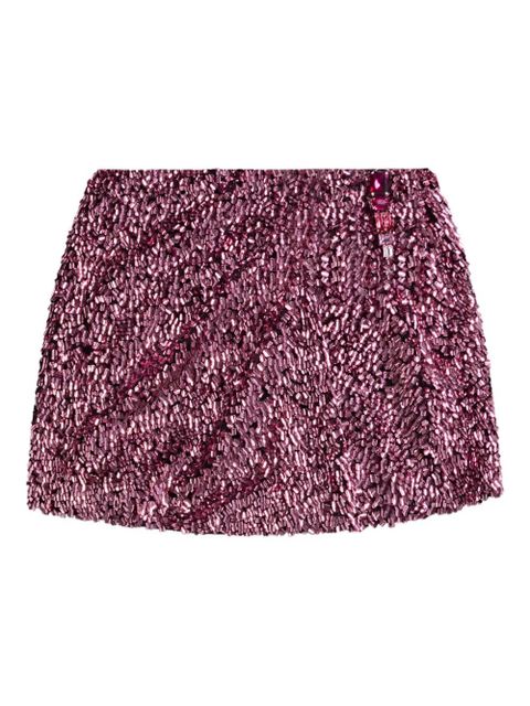 AREA crystal sequin mini skirt - Pink - zdjęcie produktu nr 2