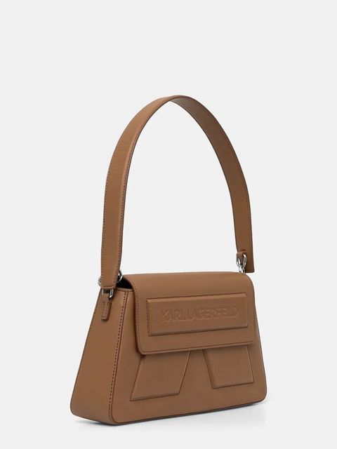 Karl Lagerfeld torebka skórzana IKON/K kolor brązowy A1W30154 - zdjęcie produktu nr 2