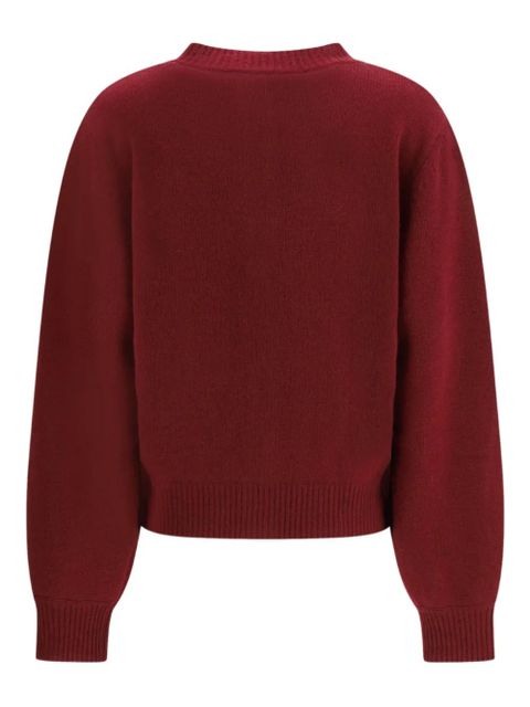 Marni logo-patch button-fastening cardigan - Red - zdjęcie produktu nr 2