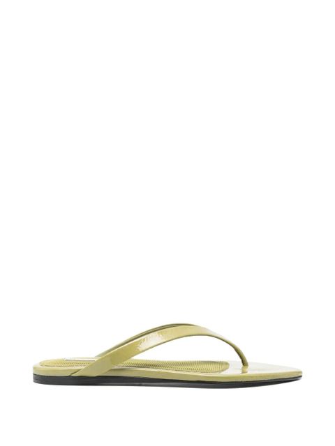 AMI Paris leather flat sandals - Green - zdjęcie produktu nr 1