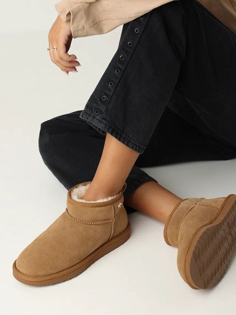 Mexx śniegowce zamszowe KIMO OLYMPIA kolor brązowy MICH2012553W