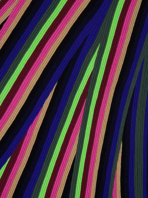 Gabriela Hearst striped-pattern long-sleeve dress - Black