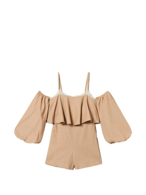 TWINSET lace-detail playsuit - Neutrals - zdjęcie produktu nr 1
