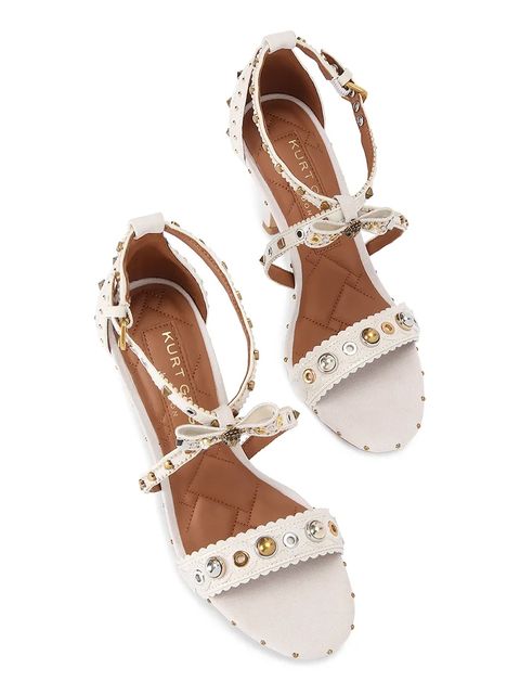 Kurt Geiger London szpilki Mini Bow Eyelet Sandal kolor beżowy 4711944109