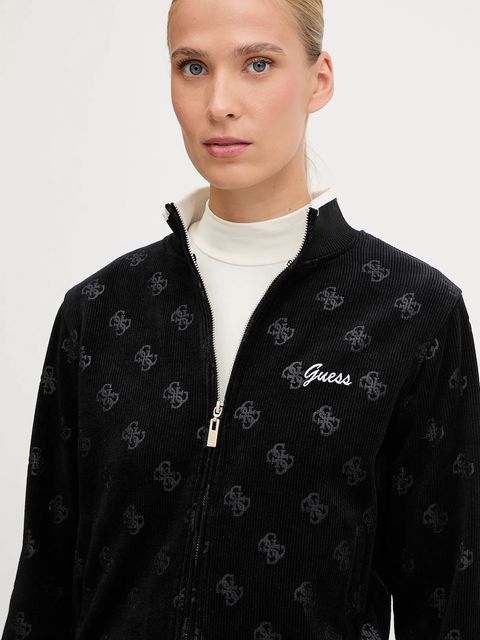 Guess bluza PAULINA damska kolor czarny wzorzysta V5BQ01 K1902