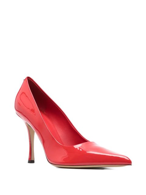 Ferragamo 110mm pointed-toe leather pumps - Red
