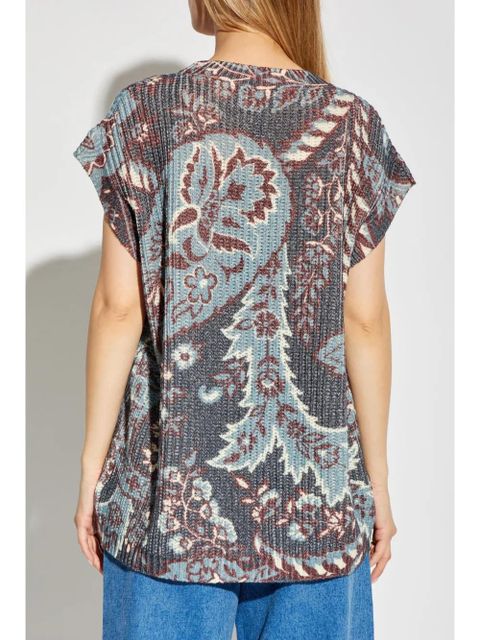 ETRO paisley-print wool top - Grey - zdjęcie produktu nr 2