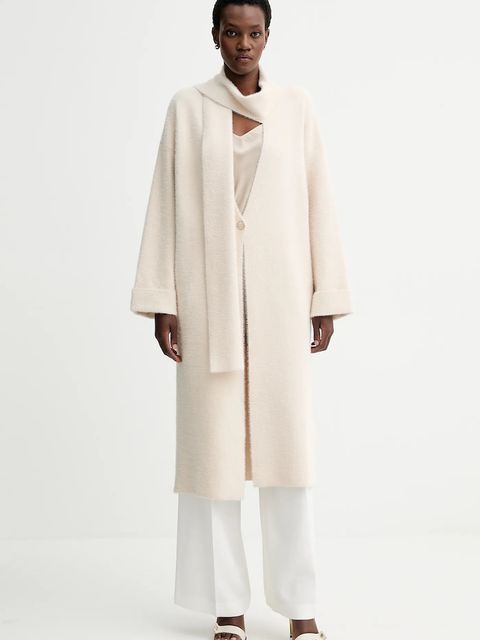 Blugirl Blumarine kardigan damski kolor beżowy lekki RF5234.MA39R