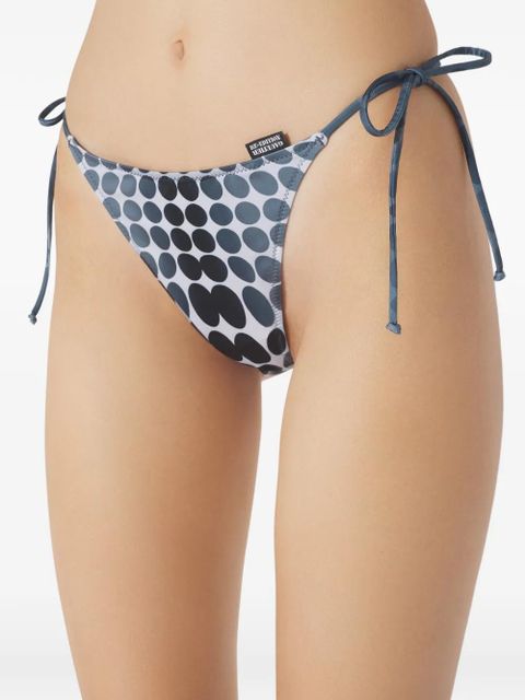 Jean Paul Gaultier dots-print tie bikini set - Grey