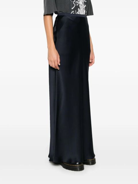 ANINE BING silk midi skirt - Blue - zdjęcie produktu nr 2