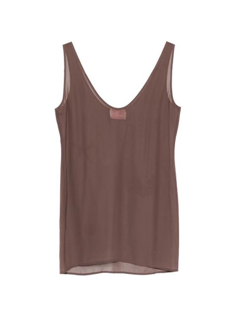 MC2 Saint Barth bead-embellished semi-sheer mini dress - Brown - zdjęcie produktu nr 2