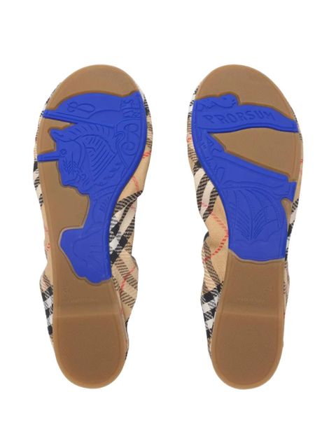 Burberry check bow ballerinas - Neutrals