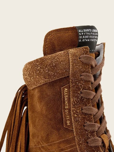 AllSaints buty zamszowe Louise Fringe Ht