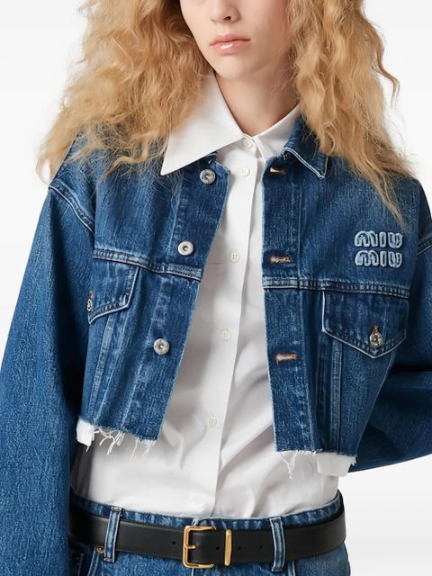 Miu Miu denim blouson jacket - Blue