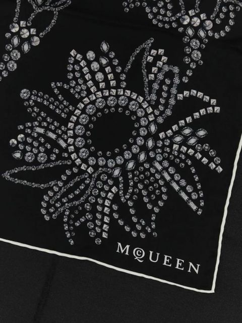 Alexander McQueen crystal sunflower scarf - Black - zdjęcie produktu nr 2