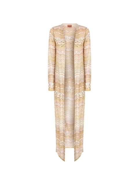 Missoni zigzag-pattern long cardigan - Neutrals - zdjęcie produktu nr 1