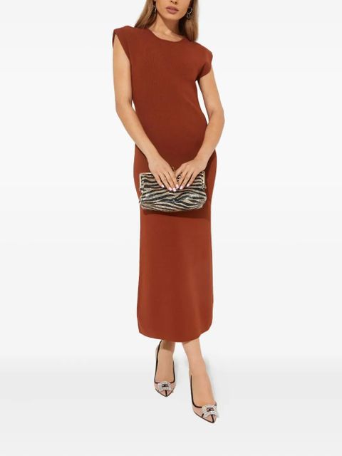 Yves Salomon round-neck sleeveless midi dress - Brown - zdjęcie produktu nr 2