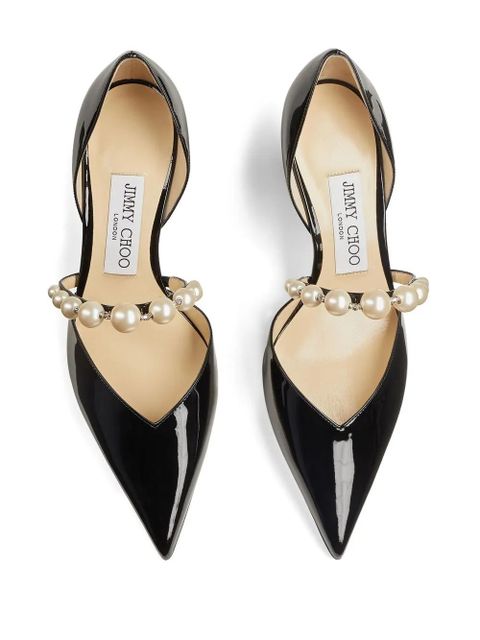 Jimmy Choo Aurelie 65mm pearl-embellished pumps - Black