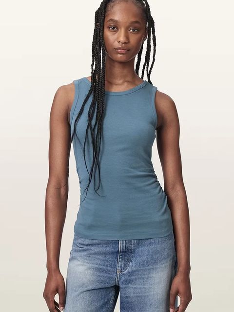 AllSaints top damski bawełniany z elastanem KATARINA - zdjęcie produktu nr 1