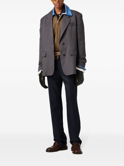 Miu Miu single-breasted gabardine blazer - Grey - zdjęcie produktu nr 2