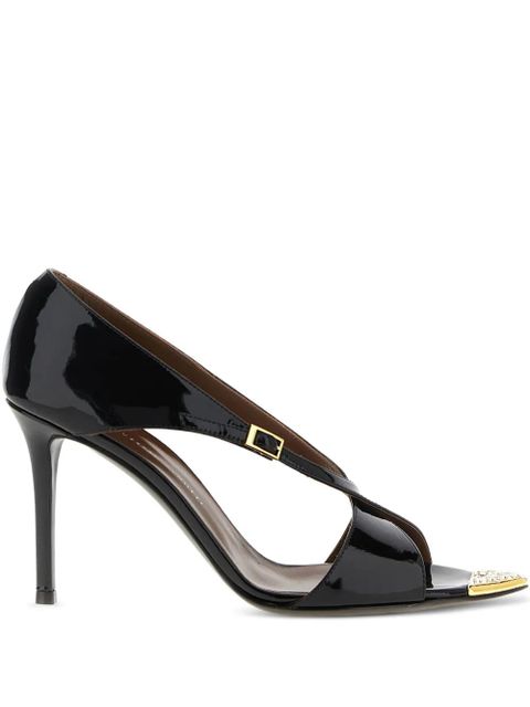Giuseppe Zanotti 105mm Intrigo embellished stiletto heeled sandals - Black - zdjęcie produktu nr 1