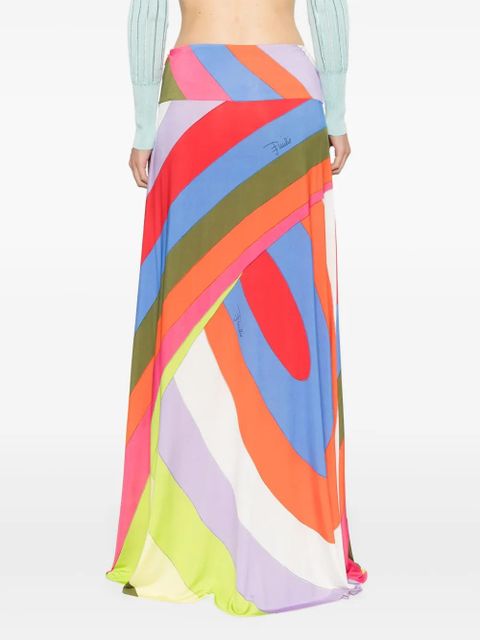 PUCCI Iride-print maxi skirt - Purple